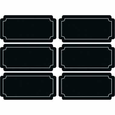 30x stuks schoolbord etiketten/stickers rechthoekig 7 x 3 cm