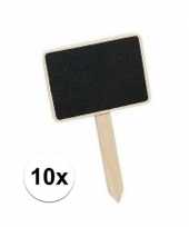 10 mini krijtbordjes op stokje 7 cm