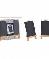 2x krijt memobordjes hout 21 x 20 cm