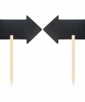 2x krijtborden pijl op stok 67 cm