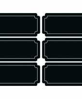 48x stuks krijtbord voorraadkast etiketten stickers rechthoekig