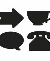 Set krijtbord folie vormpjes