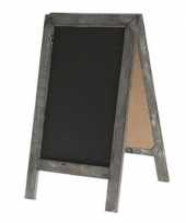 Tafel model krijtbord klapbord van hout 18 x 32 cm
