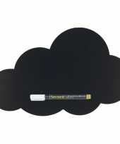 Zwart wolk krijtbord 30 cm inclusief stift